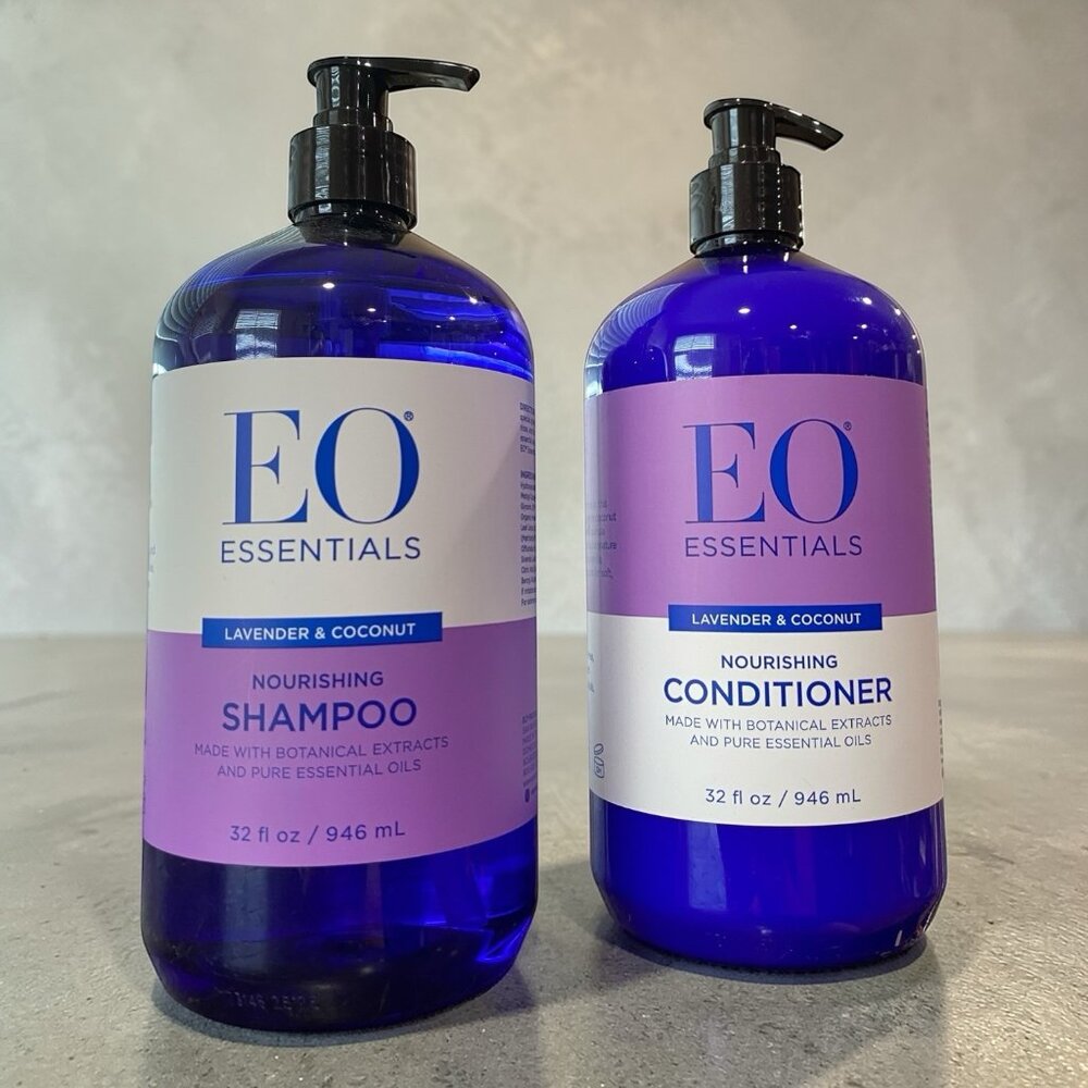 (2 Pack) EO Essential Oils - Lavender & Coconut - SHAMPOO & CONDITIONER - 32 oz